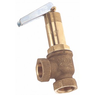 Controlable canalized brass safety relief valve - PTFE valve with handle